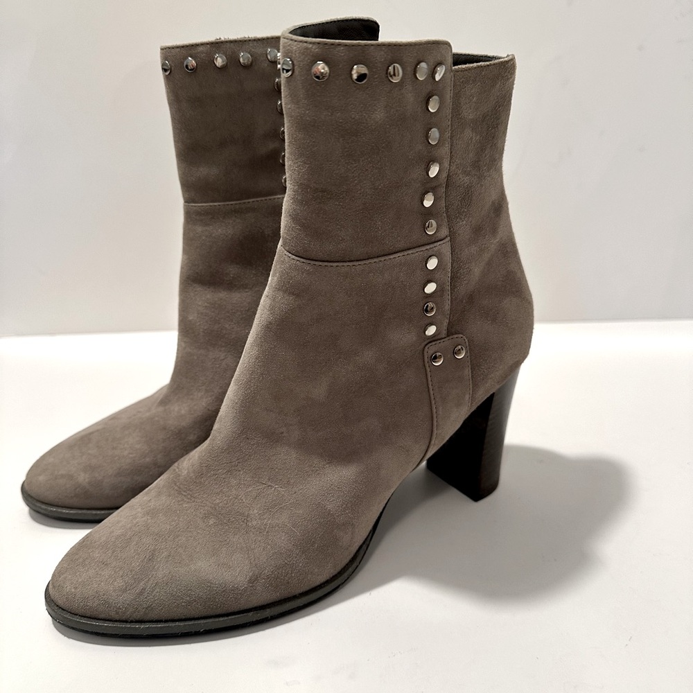 Jimmy Choo Harlow Embellished Suede Ankle Boots- Size 38